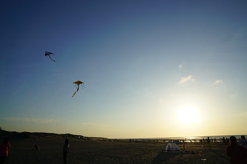 2017 05 may 五月 竹圍 漁港 沙灘 海邊 海岸線 beach seaside coast fishing port 黃昏 夕陽 夕照 sunset dusk kite