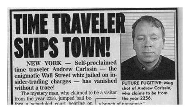 El extraño caso de Andrew Carlssin, un viajero del tiempo del año 2256  
