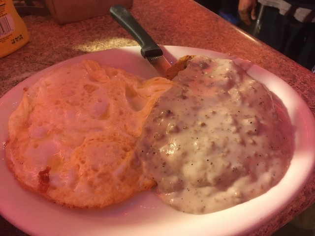 Chicken fried steak and eggs - Orphan Andy's