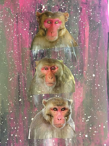 20a Three Monkeys Art Journal Page - Base Layer