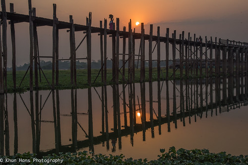 myanmar sunrise burma asia bridge river water sun nature landscapes nikon d810 earlymorningphotos lake coppercloudsilvernsun photography planetearth nationalgeographic