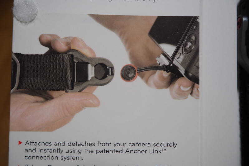 PeakDesign スライドライト ブラック SLL-1のパッケージ裏面の説明書き