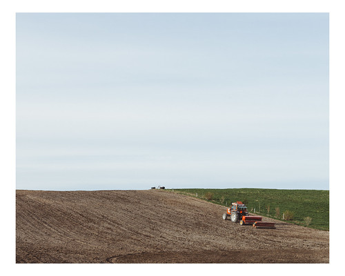 sower landscape lacstjean fields agriculture sowing rural quebec tractor canada hébertville québec ca