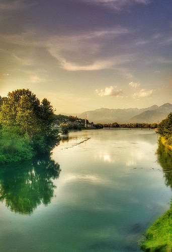albania landscape travel water river