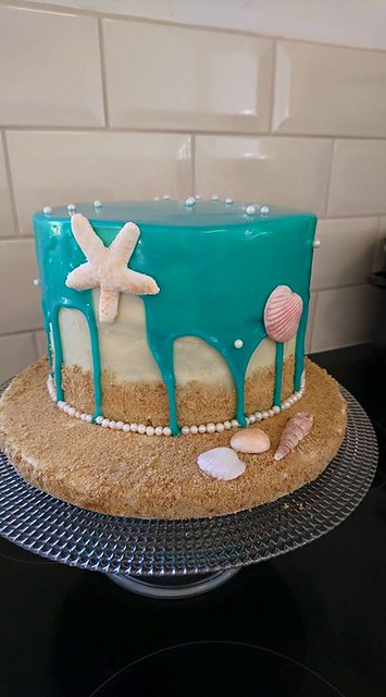 Sea Themed Drip Cake by Lucy Bakes