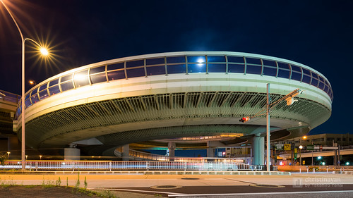 elevated expressways interchange overpass bridge road nagoya night