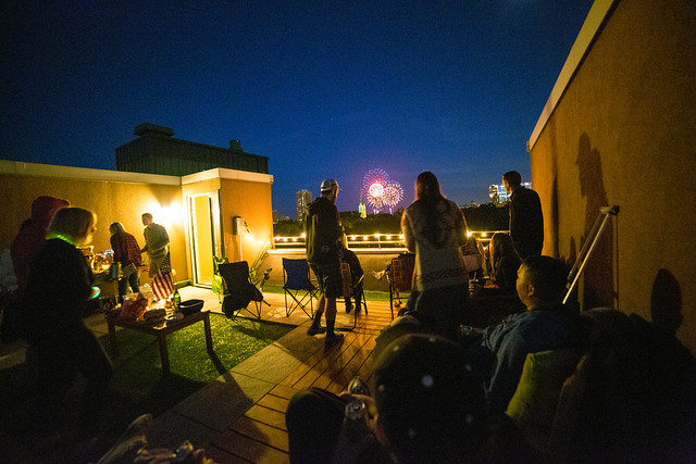 Rooftop Fireworks