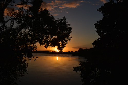 sunset bluesky trees twilight dusk water sun clouds reflections gumtree australia bundaberg nikon d7200 tamronsp2470mmf28divcusd topf25 1500v60f