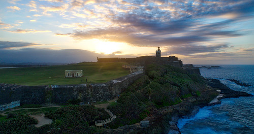 carribean sanjuan puertorico pr treyratcliff 2017 p2017 january dailyphoto stuckincustoms stuckincustomscom hdr hdrtutorial hdrphotography hdrphoto circus travellingratcliffcircus familyvacation colours colour outside outdoor outdoors day daytime alley town village street stone tile spanish blue white people warm relaxing clouds sky horizontal color rr bright colourful architecture dji fc6310