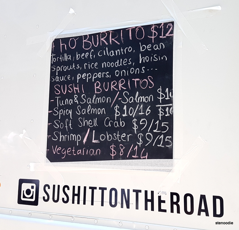 Sushitto on the Road menu and prices