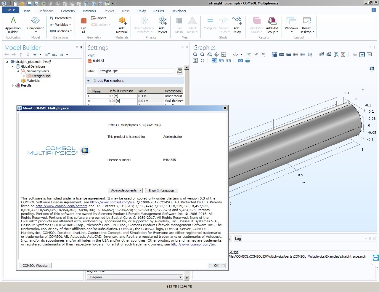 Working with Comsol Multiphysics 5.3 Build 248 full license