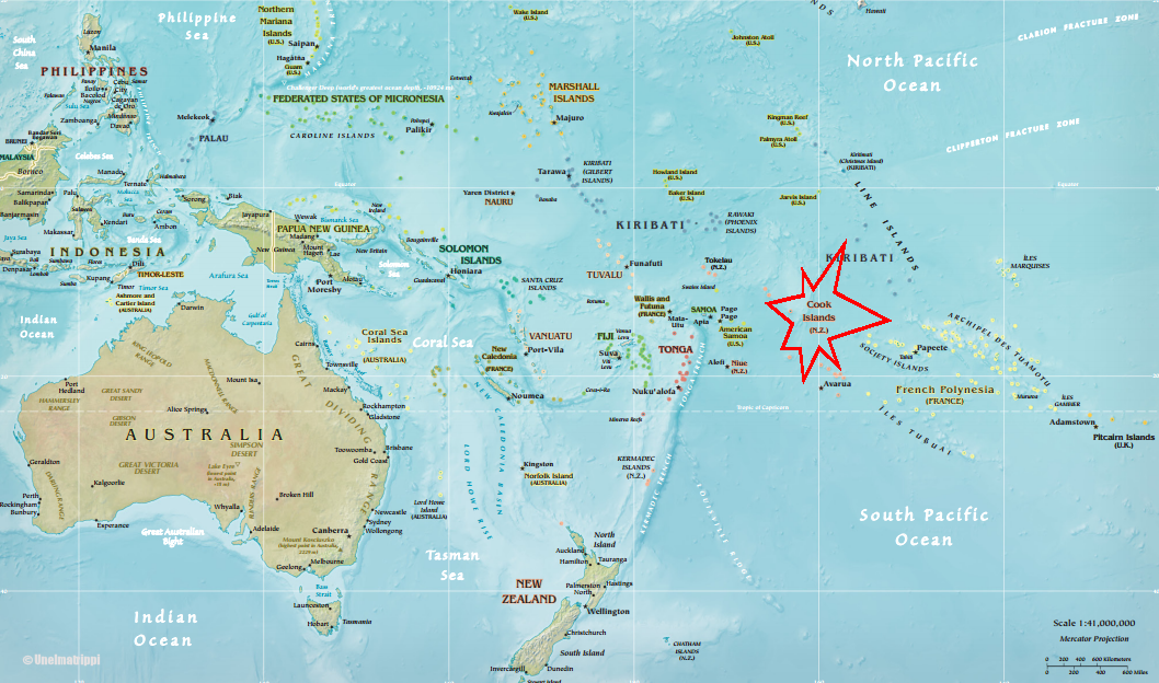 Kartta Cook Islands png