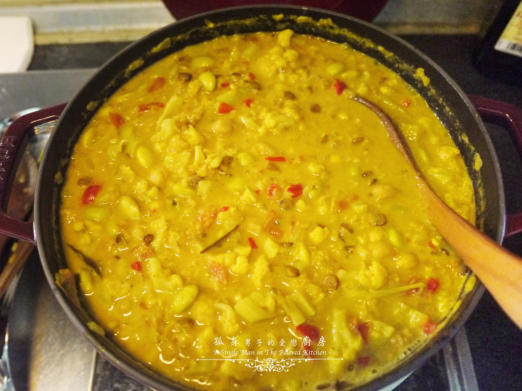 孤身廚房-Staub媽咪鍋煮超滿的印度蔬食花椰菜咖哩47