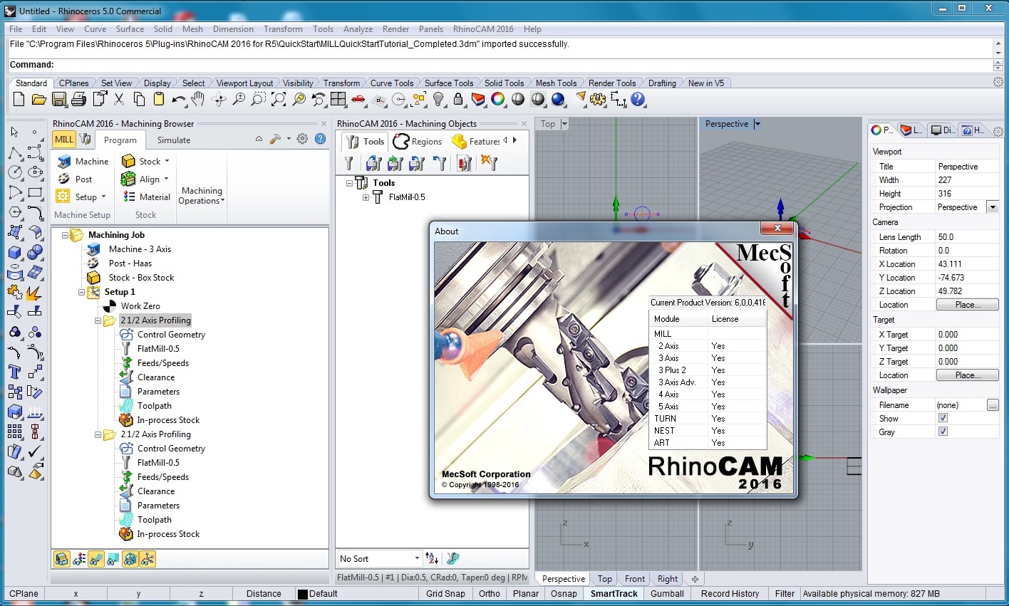 Working with RhinoCAM 2016 for Rhino5 x86 x64 full license