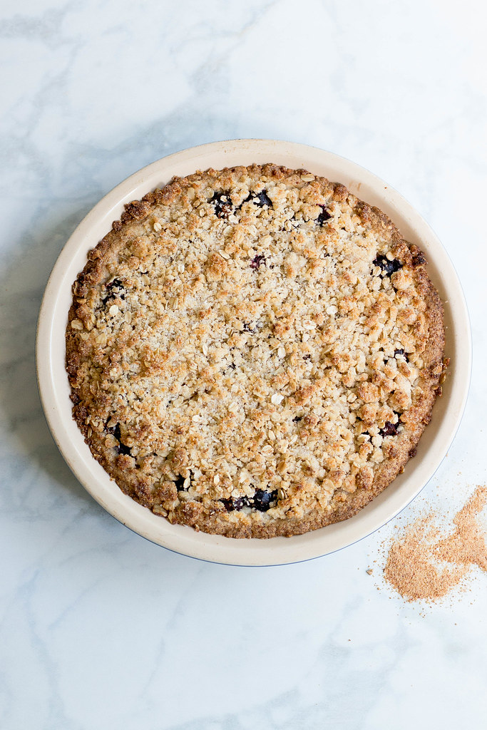 Blueberry Pie // Shortbread Crust + Oat Crumble