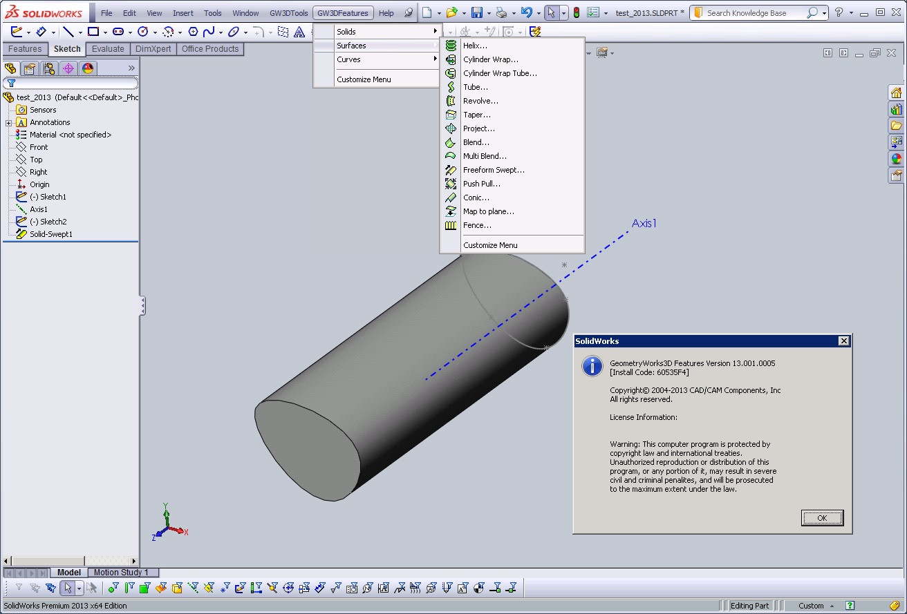 Designing with GeometryWorks 3D Features V12-V13 for SolidWorks 2012-2013