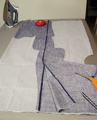 chambray top cutting out