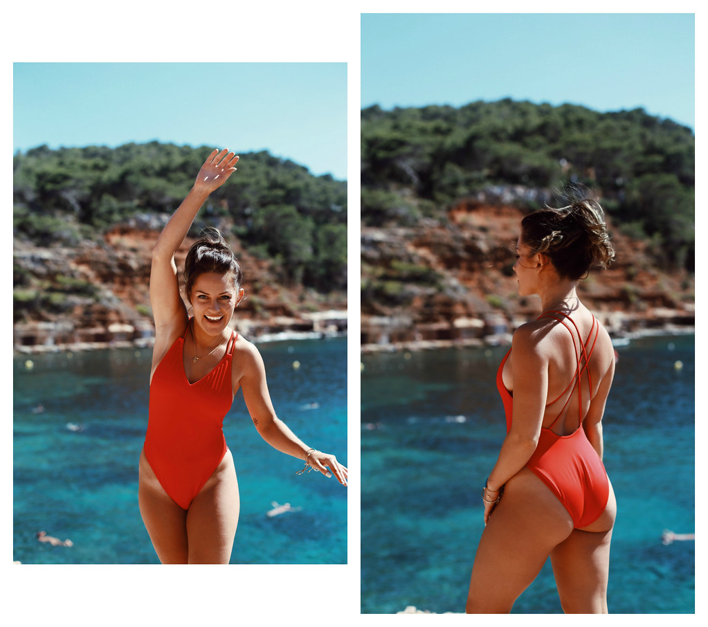 The Little Magpie ASOS red swimsuit