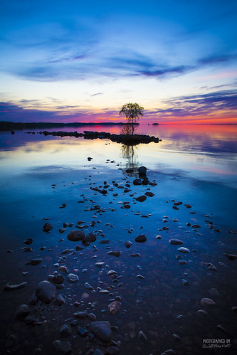 sunset lake höytiäinen kontiolahti joensuu suomi finland häikänniemi water tree landscape