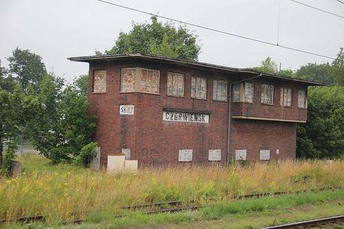 czerwieńsk poland polska railroad railway rail pkp station tracks building architecture old brick interlockingtower d29273 d29358 ce59 lubuskie lubusz canon canoneos550d canonefs18135mmf3556is