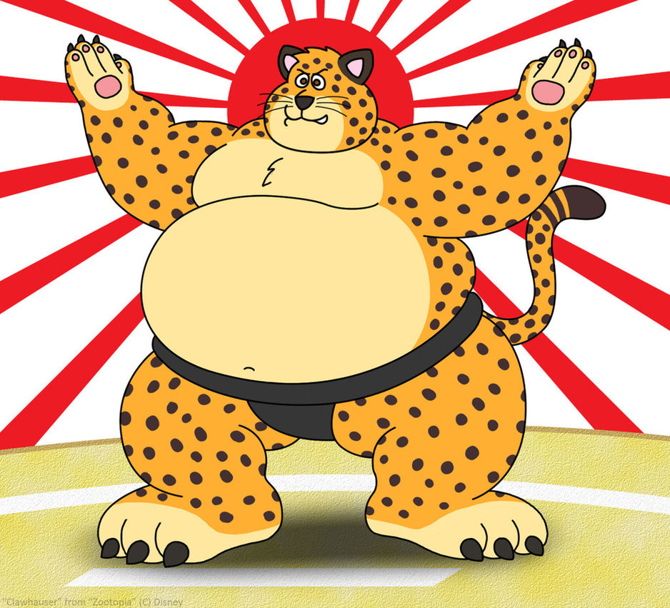 Clawhauser as Sumo Wrestler by napalmhonour.