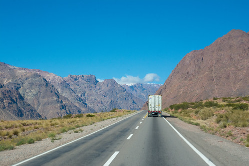 mendoza argentina ar truck trailer mountain