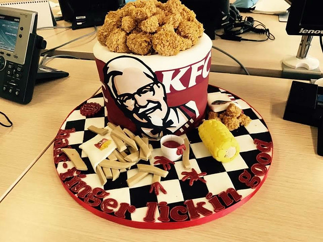 KFC Themed Cake by Sabrina of Sabrina's Art in the Oven Cakes
