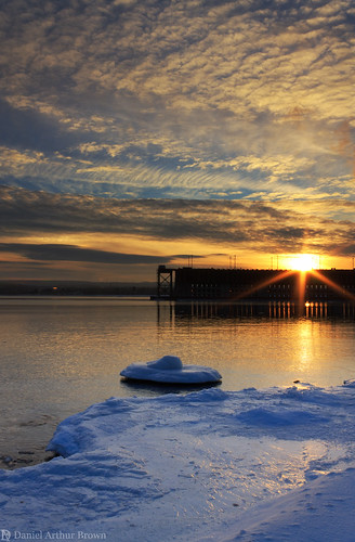 february greatlakes lakesuperior mi marquette michigan presqueisleoredock up upperpeninsula cold sunset travel winter