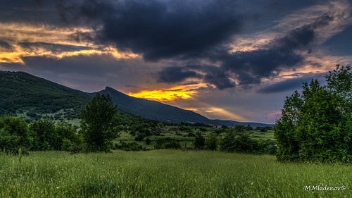 2017 biulgaria hdr landscape smedovpeak smedovvruh smedovets varbovchets village vurbovchets clouds field green light mountain nature setting small summer sun sunset trees