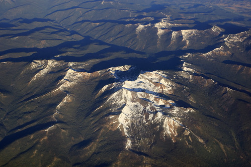 aerial mountain peak snow landscape california mounteddy