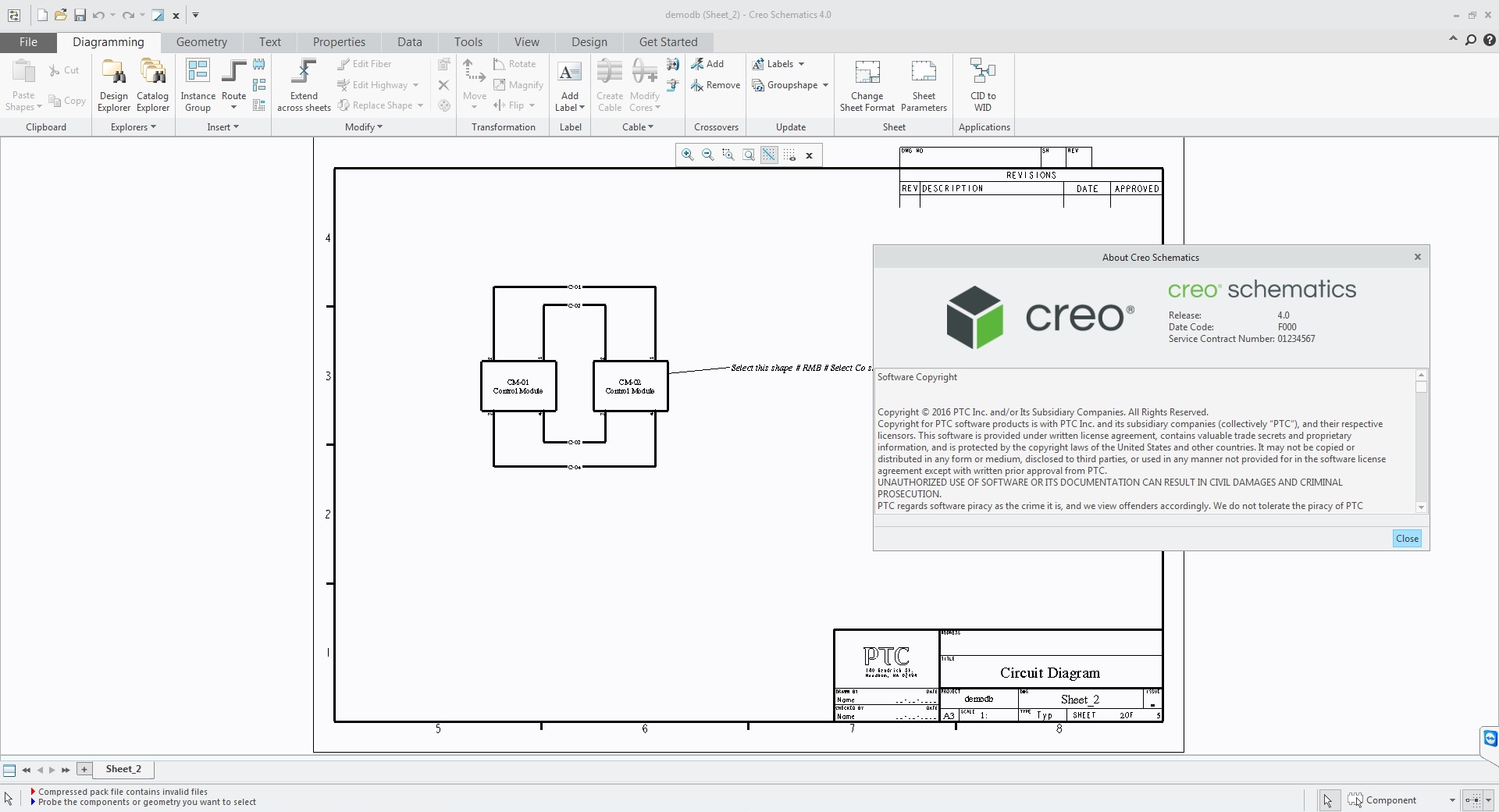 working with PTC Creo Schematics 4.0 F000 Win64