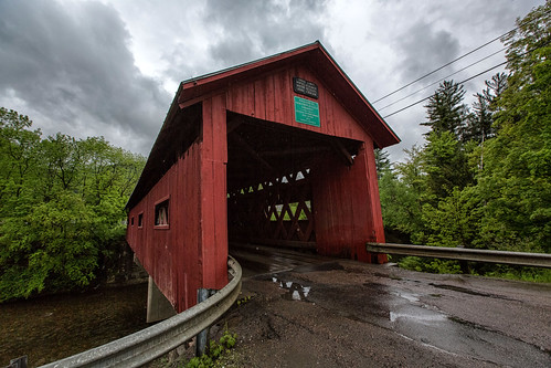 don3rdse 3rdsiblingphotography canon canon5d 5dmkiii eos may 2017 northfieldfalls vt vermont greenmountains scene scenic mountains coveredbridge landscape hdr clouds sky green trees architecture bridge 1872 coxbrook dogriver