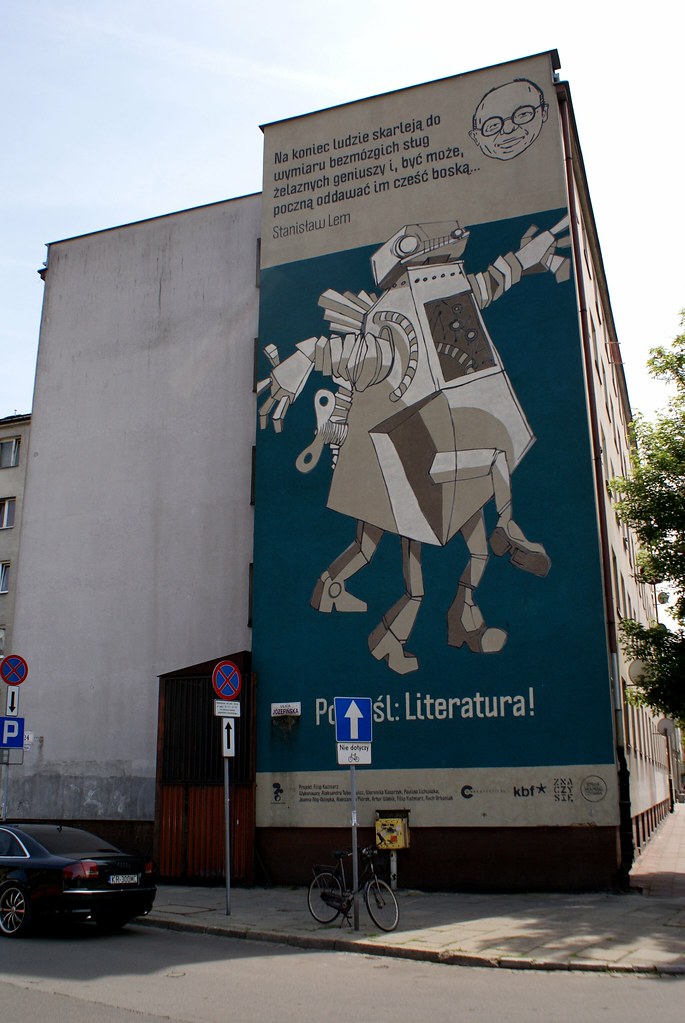 Street art dans le quartier de Podgorze à Cracovie.