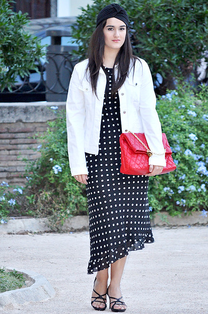 valencia something fashion blogger spain influencer streetstyle turban vintage polka dot dress_0056