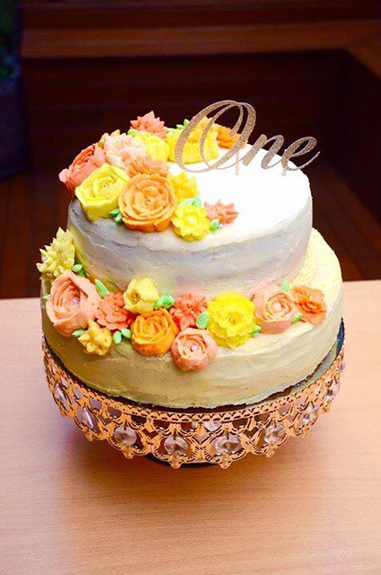Buttercream Rose Cake by Ruwangi Welikala