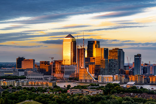 london canary wharf hdr dri sunset golden light onecanadasquare architecture skyline skyscrapers