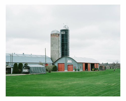 vscofilm landscape johndeere tractor silos barn canada rural quebec farm topographies saintbernard québec ca