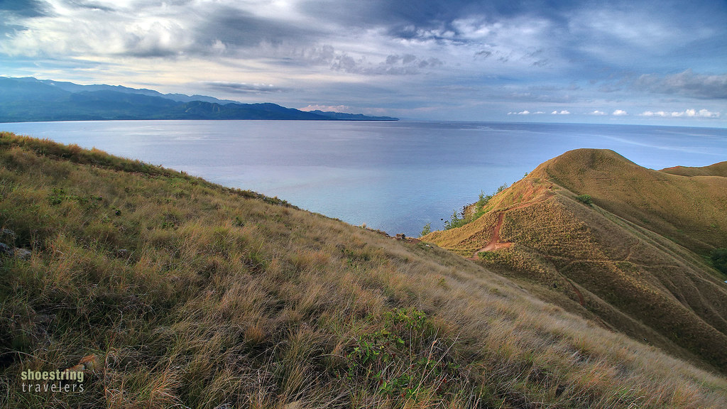 view of Panay Island and the sea from the highest peak at Malalison