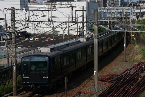 Sotetsu 9000 series near Futamatagawa.Sta, Yokohama, Kanagawa, Japan /Jul  9, 2017
