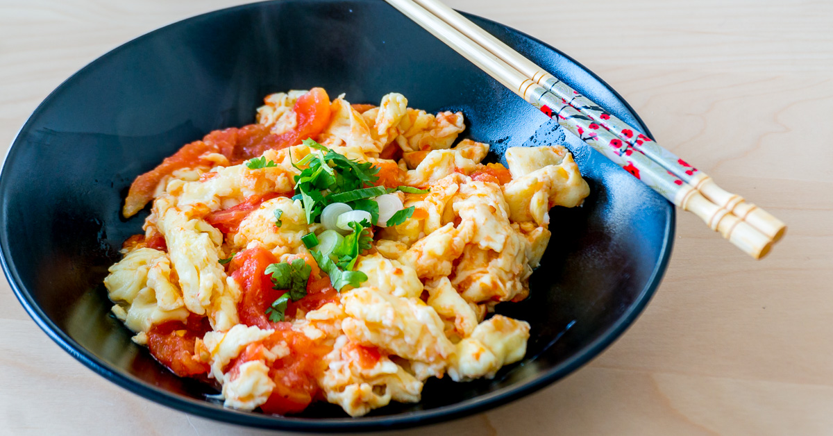 Chinese Stir-Fried Eggs and Tomatoes