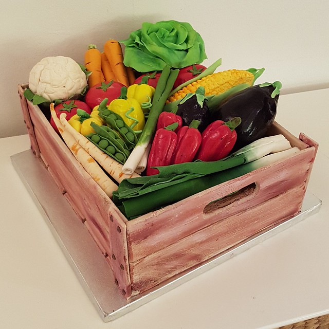Wood Crate with Vegetables by Irena Krak