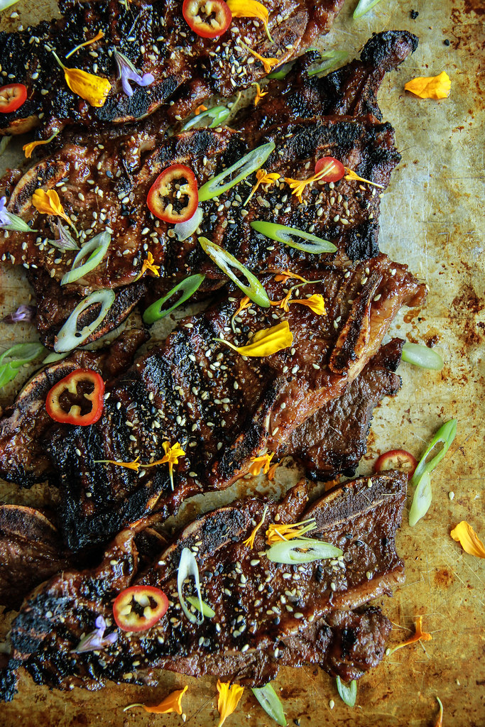 Grilled Sweet Gingery Korean Short Ribs from HeatherChristo.com