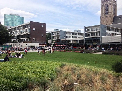 Urban happiness next to Markthal, Rotterdam