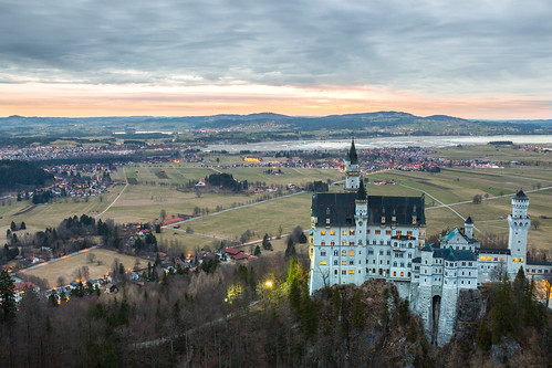 schloss neuschwanstein castle germany deutschland throwback evening sunset alps