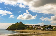 Criccith castle and beach