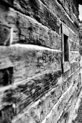 6d abandoned canon ef2470f28l eos naturallight outdoor summer weathered historic jail logcabin old roadtrip travel wooden bokeh dof depthoffield texture lines blackandwhite bw monochrome