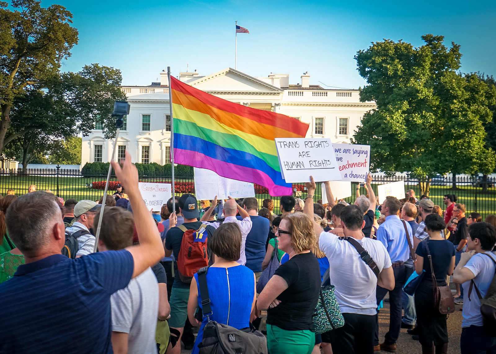 2017.07.26 Protest Trans Military Ban, White House, Washington DC USA 7646
