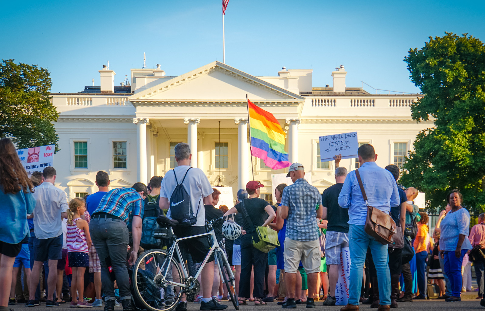 2017.07.26 Protest Trans Military Ban, White House, Washington DC USA 7640