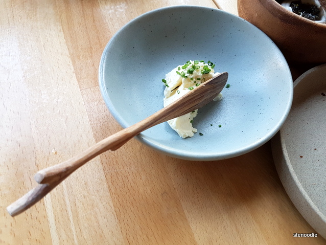 In-house made salted chive butter