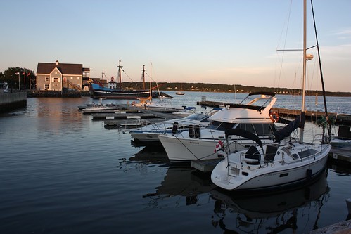 pictou novascotia canada boats harbour port quay sunset